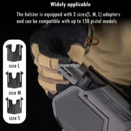 Right Hand Tactical Gun Holster Universal Shooting Hunting Pistol Holder Use with X300U-A Flashlight for SIG SAUER WALTHER
