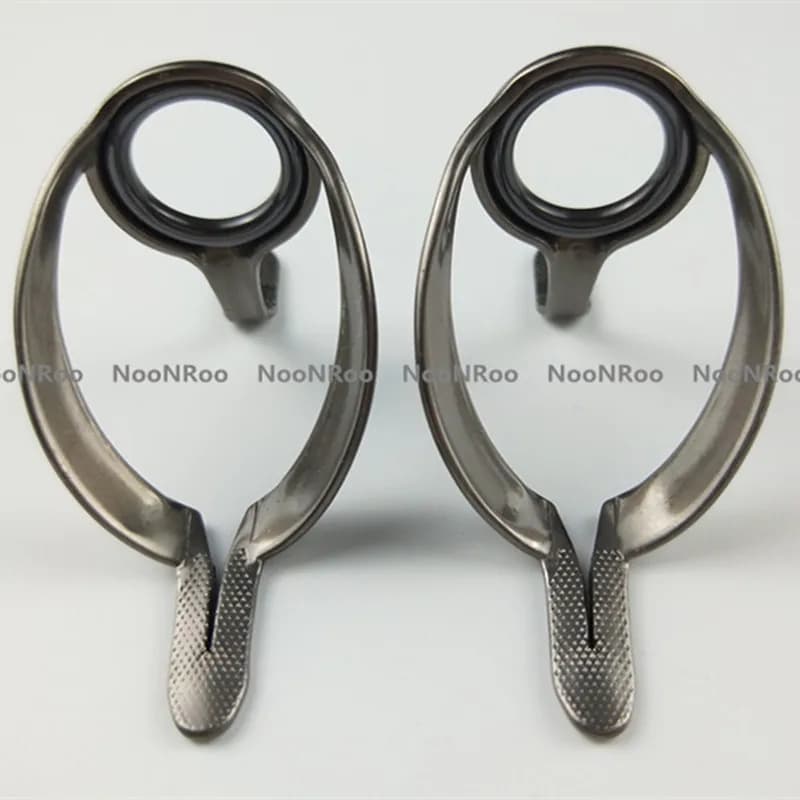 NooNRoo-HBSG Guide Set with SIC Ring, Fishing Rod Repair Guide, Heavy Duty, Saltwater Casting, Boat, Building, HB, 8Pcs, Bag