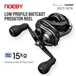NOEBY Predator Low Profile Baitcasting Reel 6.4:1 Gear Ratio Magnetic Brake System 8+1BB 15kg Max Drag Lure Fishing Reel