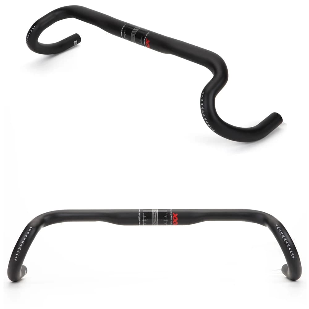 New Carbon Gravel Handlebar Big Flare Bar Cycle Cross Road Bike Handlebars 380/400/420/440mm Carbon Fiber Bicycle Handle