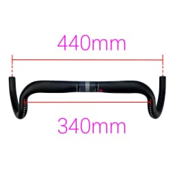 New Carbon Gravel Handlebar Big Flare Bar Cycle Cross Road Bike Handlebars 380/400/420/440mm Carbon Fiber Bicycle Handle