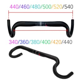 New Carbon Gravel Handlebar Big Flare Bar Cycle Cross Road Bike Handlebars 380/400/420/440mm Carbon Fiber Bicycle Handle