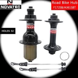Novatec A361BT/F172SB Road Bicycle Hub Front/Rear 32 Holes 4 Bearing Quick Release for 8-9-10-11-12S Folding Bike V Brake Hub