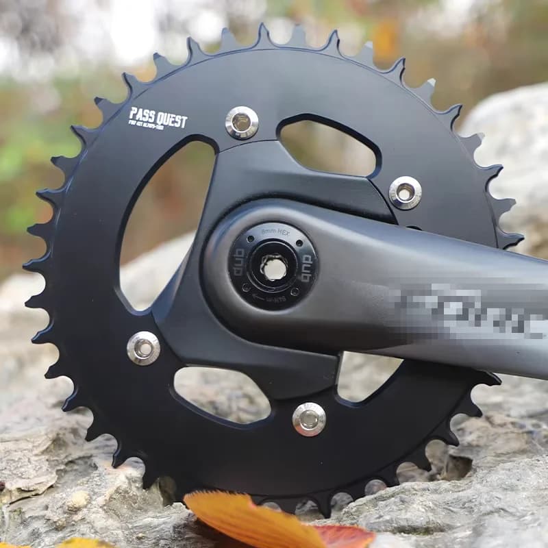 PASS QUEST 107BCD Bicycle Chainring 42T-58T Close Disc Black Chainwheel Narrow Wide Teeth forAXS Sprocket for Sram FORForce Aero