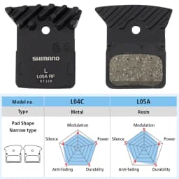 Original Shimano L05A-RF Road Disc Brake Pad - Resin ICE-TECH brake pads