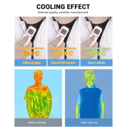 2026 Cool Vest Wearable Cooling Fan Vest Air-conditioned Clothes Cooling 13 Hours for High Temperature Work Fishing Vest Hiking