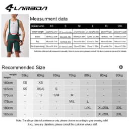 LAMEDA Summer Cycling Bib Shorts Men Outdoor Wear Bike Ride Padded Riding Bib Tights Bicycle Men's Cycling Clothing Quick-Dry