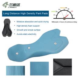 LAMEDA Summer Cycling Bib Shorts Men Outdoor Wear Bike Ride Padded Riding Bib Tights Bicycle Men's Cycling Clothing Quick-Dry
