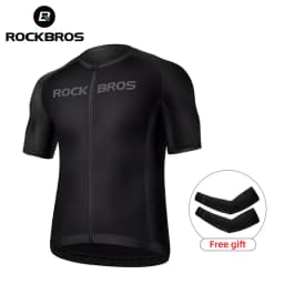 ROCKBROS Cycling Jersey Summer Bicycle Skin-Friendly Breathable Short Sleeve Sports Quick Dry Reflective Cycling Equipment