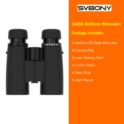 Svbony SA205 Binoculars 8X42/10X42 ED Flat-field Professional IPX7 Waterproof BAK4,Bird Watching,Stargazing,Camping,Astronomy