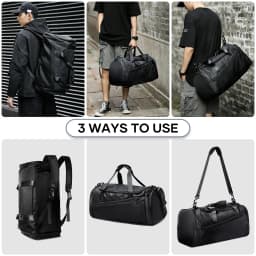 Likros Sports Gym Bag Travel Duffel Bag with Shoes Compartment for Men Women 40L Lightweight Foldable Duffel Bag Workout Bag