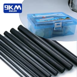 Fishing Rod Repair Kit Complete with Epoxy,10pcs Carbon Fiber Sticks Pole Building Kit, AB Glue, Wrapping Thread for Saltwater