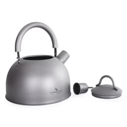 Boundless Voyage Camping Tableware Titanium Kettle 2L Large Capacity Outdoor Travel Picnic Water Jug Tea Pot Whistling