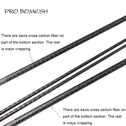 Pro Bomesh 1 Set 1.68m UL L 2 Section X-ray Wrapping Carbon Fiber Travel Rod Blank DIY Rod Building Component Cane