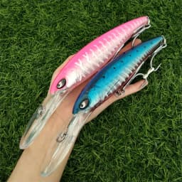 Noeby 2pcs 47g 94g Deep Diving Large Minnow Lure Artificial Wobbler Hard Bait Crankbait Sea Bass Pike Perch Fishing Tackle