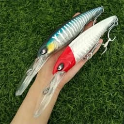 Noeby 2pcs 47g 94g Deep Diving Large Minnow Lure Artificial Wobbler Hard Bait Crankbait Sea Bass Pike Perch Fishing Tackle