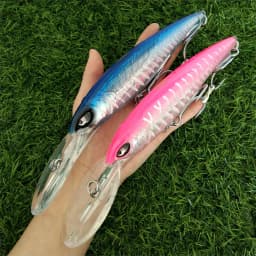 Noeby 2pcs 47g 94g Deep Diving Large Minnow Lure Artificial Wobbler Hard Bait Crankbait Sea Bass Pike Perch Fishing Tackle
