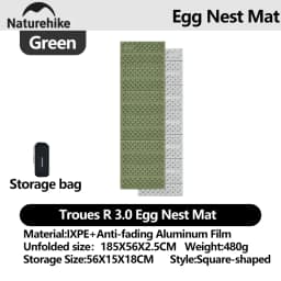 Naturehike Troues R 3.0 Lightweight Portable Folding Square Egg Nest Mat Outdoor 2.5cm Thickened Camping Fishing Picnic Mat