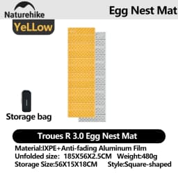 Naturehike Troues R 3.0 Lightweight Portable Folding Square Egg Nest Mat Outdoor 2.5cm Thickened Camping Fishing Picnic Mat