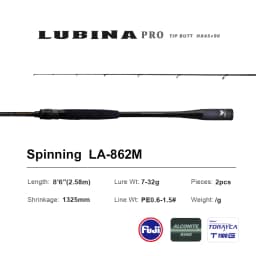 PURELURE New LUBINA Pro Spinning Rod For Bass High Carbon Long Throwing Fishing Rod In FUJI Accessories, Plus Spinning Reel