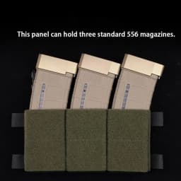 Triple Pouch 5.56/7.62 Panel Open Top Holder Airsoft Vest Plate Carrier Accessories with Hook Backing