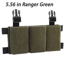Triple Pouch 5.56/7.62 Panel Open Top Holder Airsoft Vest Plate Carrier Accessories with Hook Backing