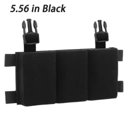 Triple Pouch 5.56/7.62 Panel Open Top Holder Airsoft Vest Plate Carrier Accessories with Hook Backing