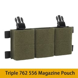 Triple Pouch 5.56/7.62 Panel Open Top Holder Airsoft Vest Plate Carrier Accessories with Hook Backing