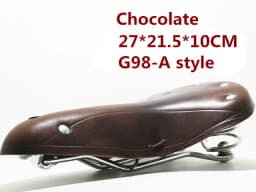 Traditional Riveting Cow Leather Saddle Bike Standard MTB Road Vintage Bicycle Cycling Classic Seat Cushion L27cm W21.5cm H10cm