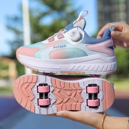 Fashion 4-wheel roller skates sneakers for students children outdoor wheel shoes Multifunctional sports shoes