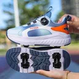 Fashion 4-wheel roller skates sneakers for students children outdoor wheel shoes Multifunctional sports shoes