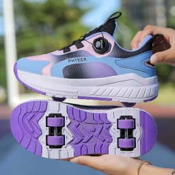 Fashion 4-wheel roller skates sneakers for students children outdoor wheel shoes Multifunctional sports shoes