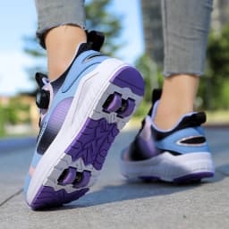 Fashion 4-wheel roller skates sneakers for students children outdoor wheel shoes Multifunctional sports shoes
