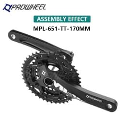 PROWHEEL Mountain Bike Triple 3X9S/3X10S/3X11S Crankset 24/32/42T 3S Hollow Integrated Sprocket MTB Crank Bike Parts