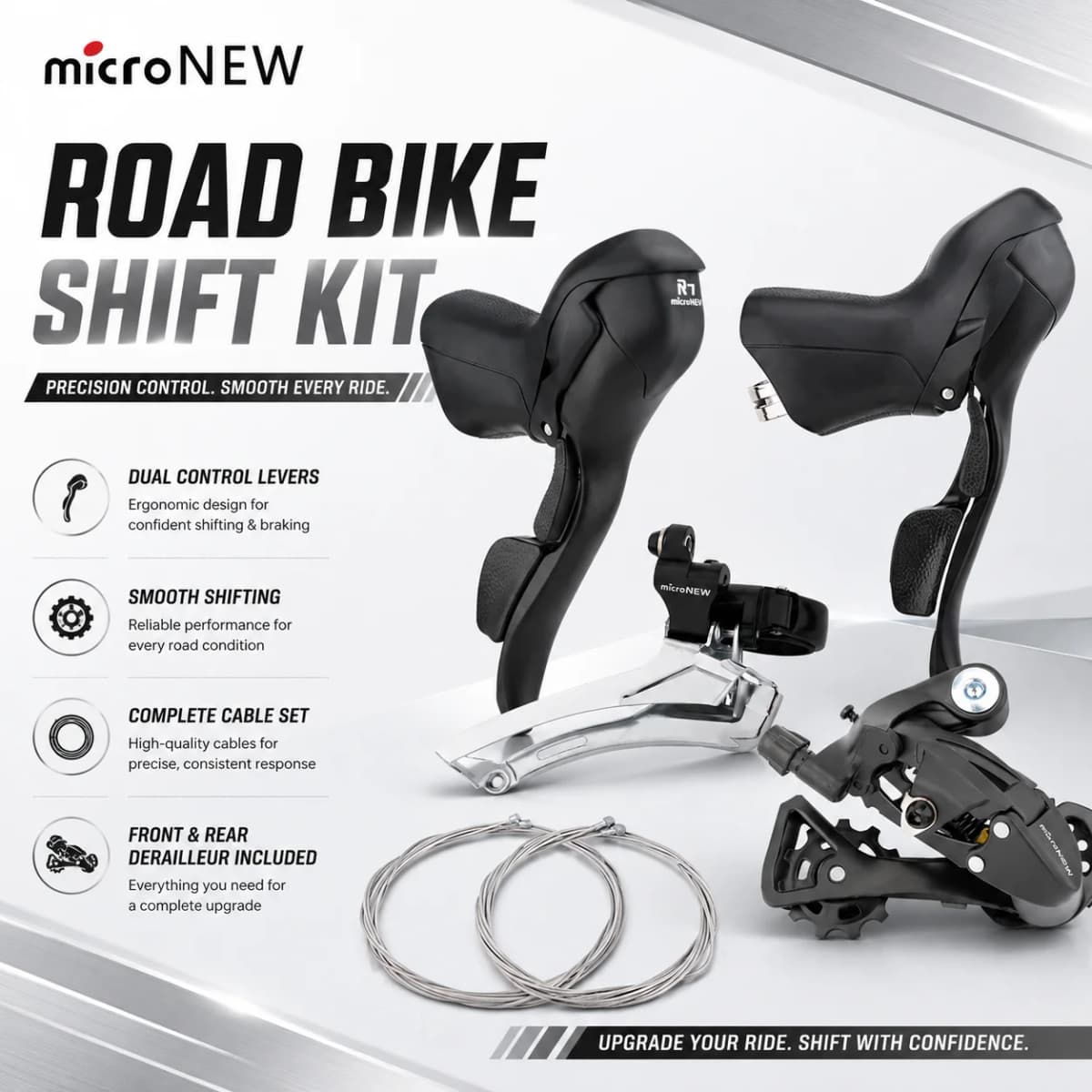 MicroNEW Road Bike Shifters 2x7 2x8 2x9 2x10 3x7 3x8 3x9 3x10 3x11 Speed Brake Lever Integrated Derailleur Bicycle Parts