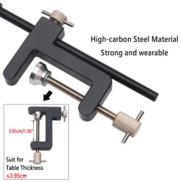 Bimoo Rotary Fly Tying Vise Tools C-clamp Tying Vise with Steel Hardened Jaw Rotating Hook Tools Tying Thread Bobbin Holder Kits