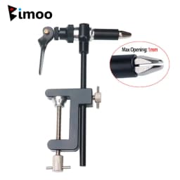 Bimoo Rotary Fly Tying Vise Tools C-clamp Tying Vise with Steel Hardened Jaw Rotating Hook Tools Tying Thread Bobbin Holder Kits