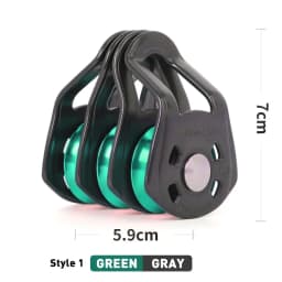 Xinda Outdoor Three Pulley Sliding Rope Sling Hoisting Ropeway Transportation Rock Climbing Rescue Pulley Group