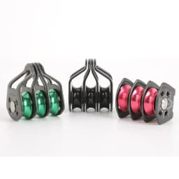 Xinda Outdoor Three Pulley Sliding Rope Sling Hoisting Ropeway Transportation Rock Climbing Rescue Pulley Group