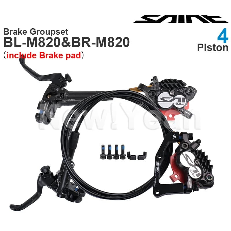 SHIMANO SAINT M820 Hydraulic Disc Brake Groupset Include BL-M820 and BR-M820 - 4-Piston Assembled Original Parts