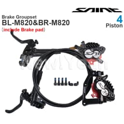 SHIMANO SAINT M820 Hydraulic Disc Brake Groupset Include BL-M820 and BR-M820 - 4-Piston Assembled Original Parts
