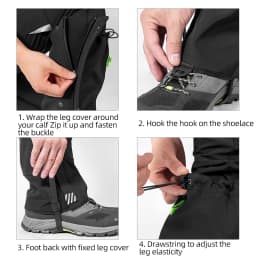 ROCKBROS Waterproof Outdoor Hiking Walking Climbing Hunting Snow Legging Gaiters Ski Gaiters Covers Leg Protection Guard