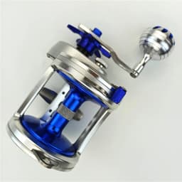 TR10000 Full Metal Heavy Trolling Reel Strong 30kg Drag Power Blue See Boat Fishing Big Drum Reel Right Hand Baitcasting Reel