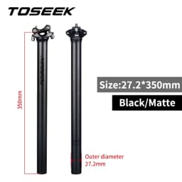 TOSEEK ZF-One Carbon Seatpost 27.2/30.8/31.6mm Matte Black MTB/Road Bike Seat Post Length 280mm Seat Tube Bicycle Parts
