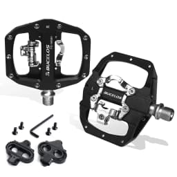 BUCKLOS Mtb Pedals for Bicycle Dual Function Mountain Bike Pedal Platform Clip Flat Pedals for SPD System MTB Bicycle Bike Part