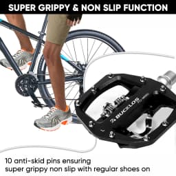 BUCKLOS Mtb Pedals for Bicycle Dual Function Mountain Bike Pedal Platform Clip Flat Pedals for SPD System MTB Bicycle Bike Part