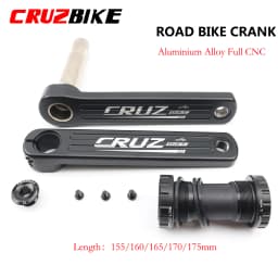 CRUZbike Road Bike Crankset 155/160/165/170/172.5/175mm Crank 9/10/11/12 Speed Double Chainring with Bottom Bracket