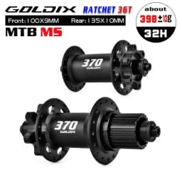 GOLDIX GDX370 32H Bicycle Hub Sealed Bearing 6-bolt Disc Brake J-Bend 32 Holes Ratchet 36T BOOST MTB Hub for Shimano SRAM