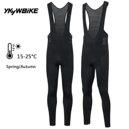 YKYWBIKE Men Cycling Bib Pants Spring Autumn PRO Bike Long Cool Breathable Ride Trousers Quick Dry Road Tight MTB