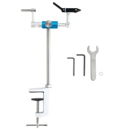 360 Degree Rotary Fly Tying Vise Stainless Steel Aluminum C-Clamp Mount 40Cr Hard Jaws Fishing Flies Tying Tool Material